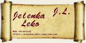 Jelenka Leko vizit kartica
